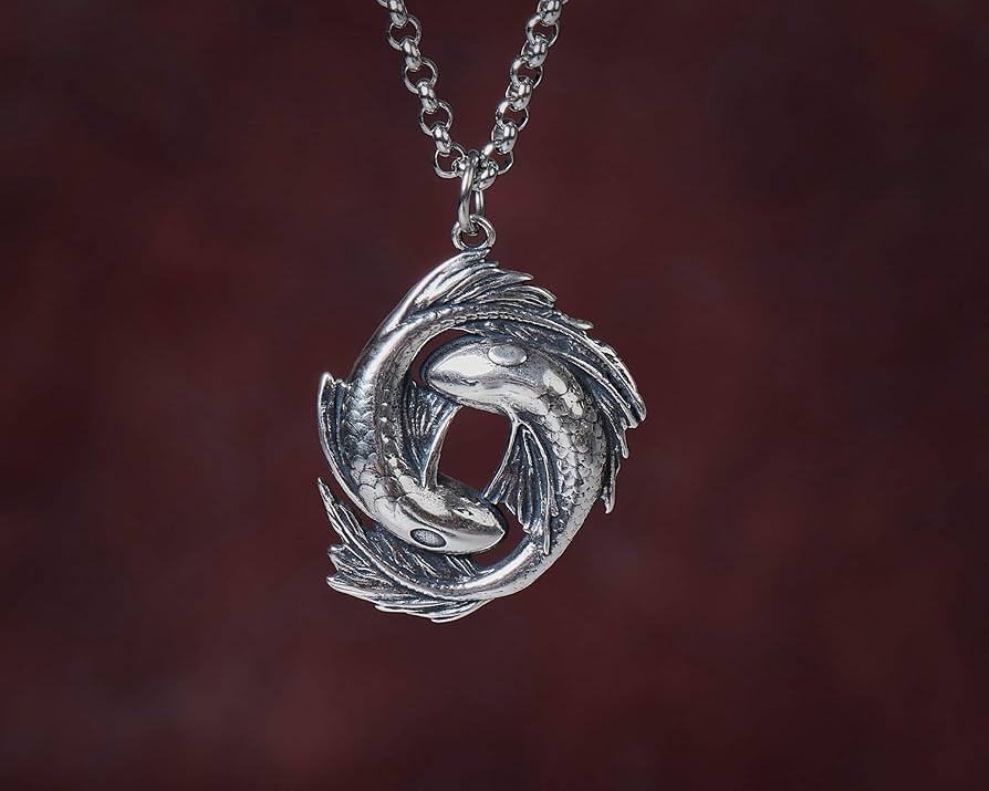 Amazon.com: Baldur Jewelry - Koi Fish Yin Yang Necklace Amazon.com: Baldur Jewelry - Koi Fish Yin Yang Necklace